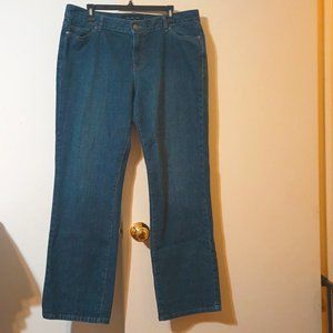 EUC ~ Vintage Calvin Klein Dark Blue Denim Lowrise Bootcut Jeans (Size: 16)